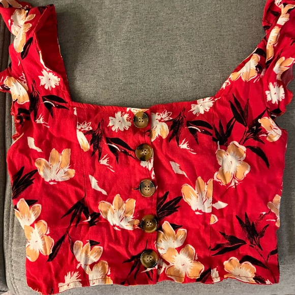 Flower summer crop top - Picture 1 of 3